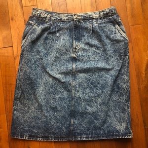 Vintage Acid Wash Jean Skirt 26 (16/18 irl)